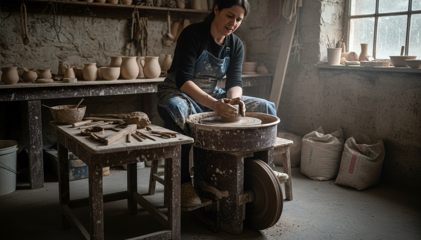 apprenez les bases du tour de potier à pied avec ce guide pour débutants. découvrez les techniques essentielles pour modeler l'argile et créer vos premières pièces en toute simplicité.