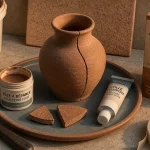 Colle terre cuite pour réparer et poser la terre cuite fendue et la tomette