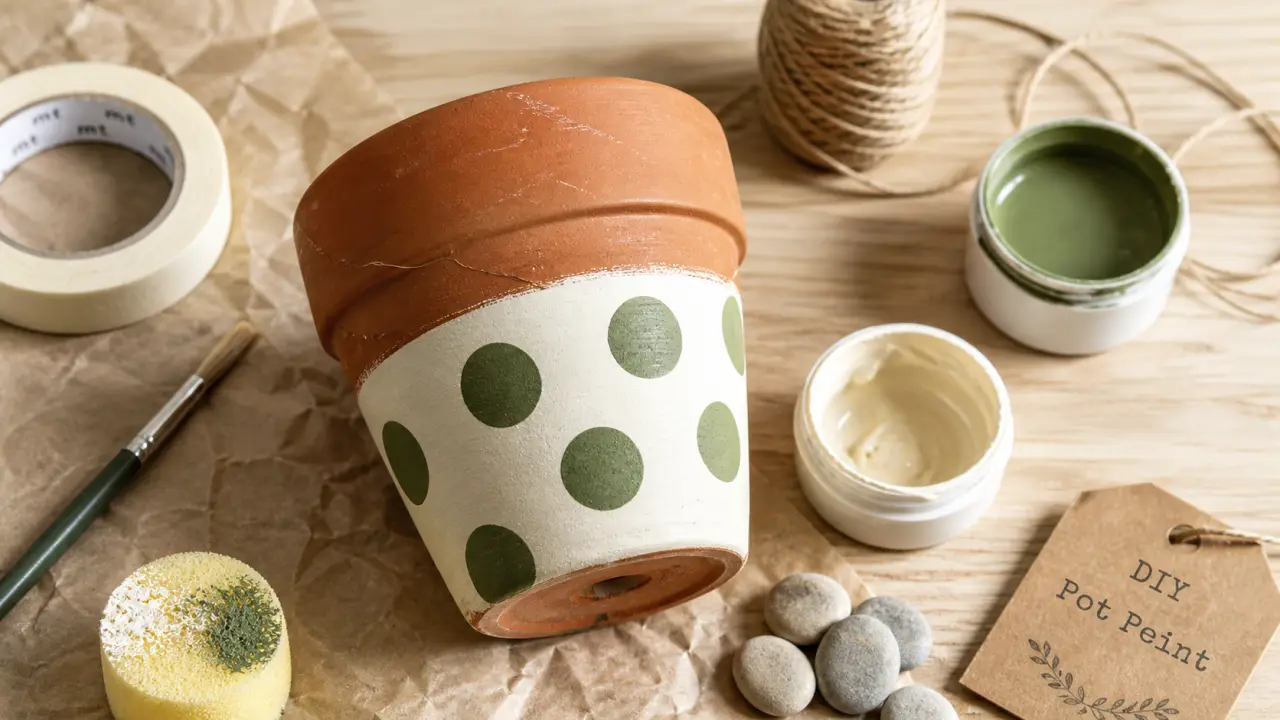 Décorer un pot de fleur sans écailler la peinture