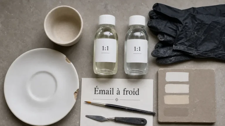 Émail céramique sans cuisson : kit d’émail à froid bi-composant