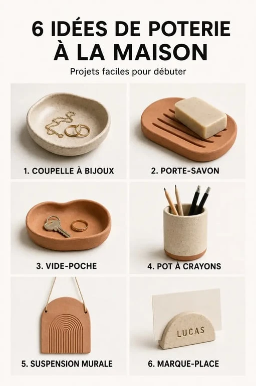 Idée poterie modelage : six projets faciles pour débutants à la maison