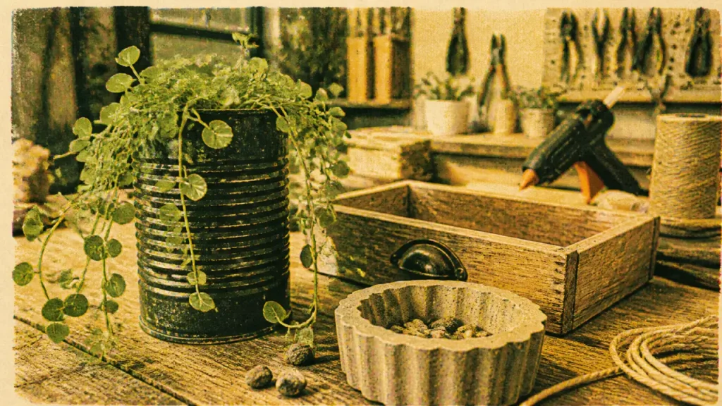 Fabriquer des pots de fleurs originaux en béton de récupération avec drainage