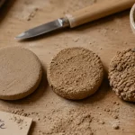 Terre chamottée : grains et cuisson (échantillons)