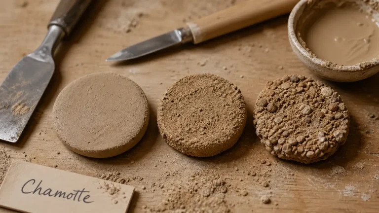 Terre chamottée : grains et cuisson (échantillons)