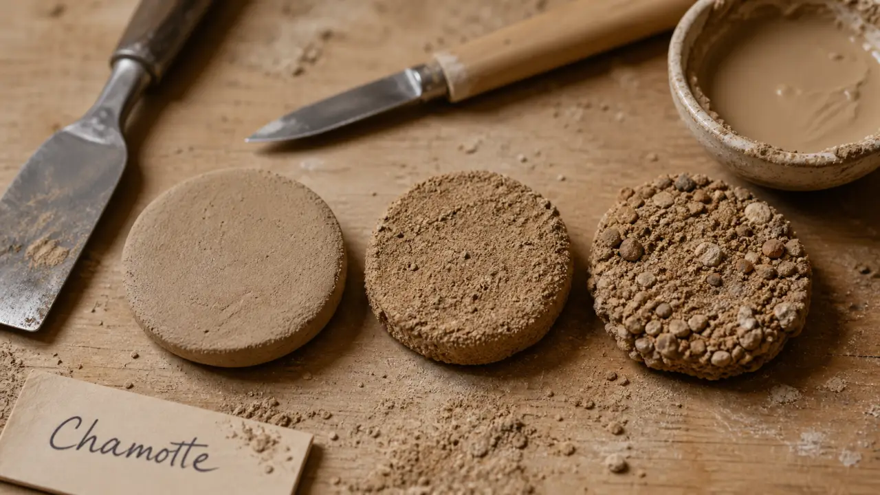 Terre chamottée : grains et cuisson (échantillons)
