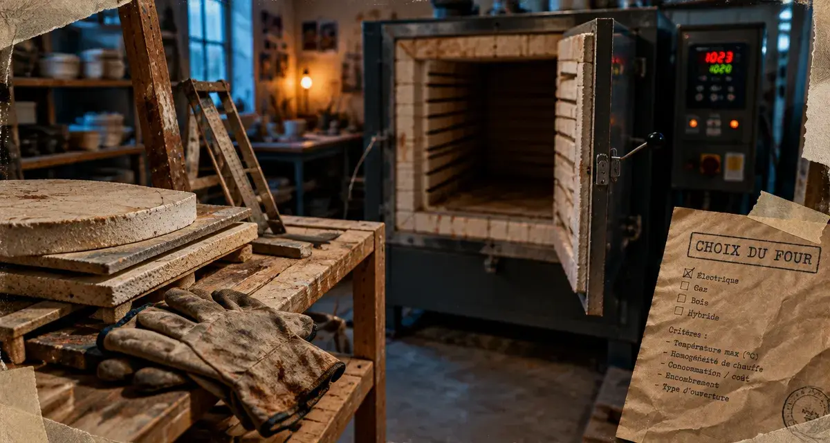 Four ceramique en atelier : plaques réfractaires et cuisson