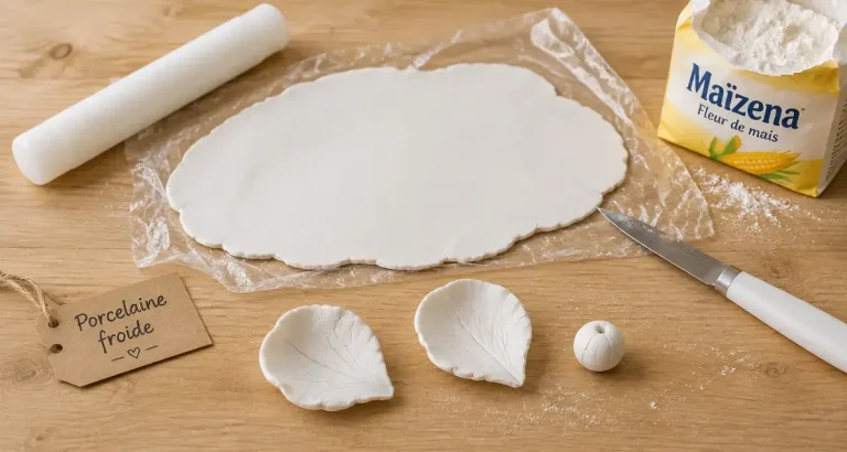 Porcelaine froide avec micro-fissures après séchage